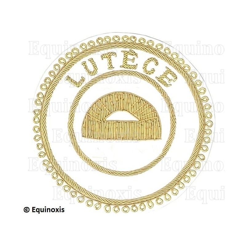 Badge / Macaron GLNF – Grande tenue provinciale – Grand Surintendant – Lutèce – Brodé main